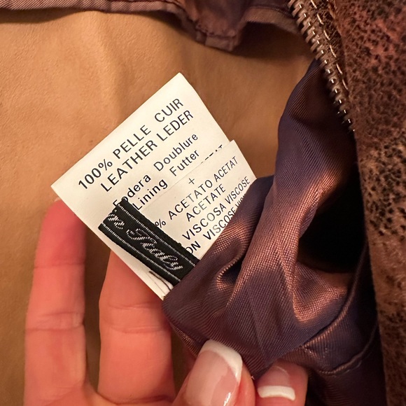 Men’s GIMO’S 100% pelle leather jacket medium small brown tan - Picture 16 of 16